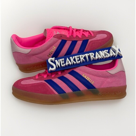 New Adidas Gazelle Indoor Lucid Pink Blue Size U.S Women’s 8.5 9.5 JQ0194 NB - Picture 1 of 5